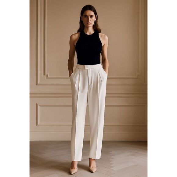 Commense Off-white Tapered Leg Trousers M - Picture 1 of 11